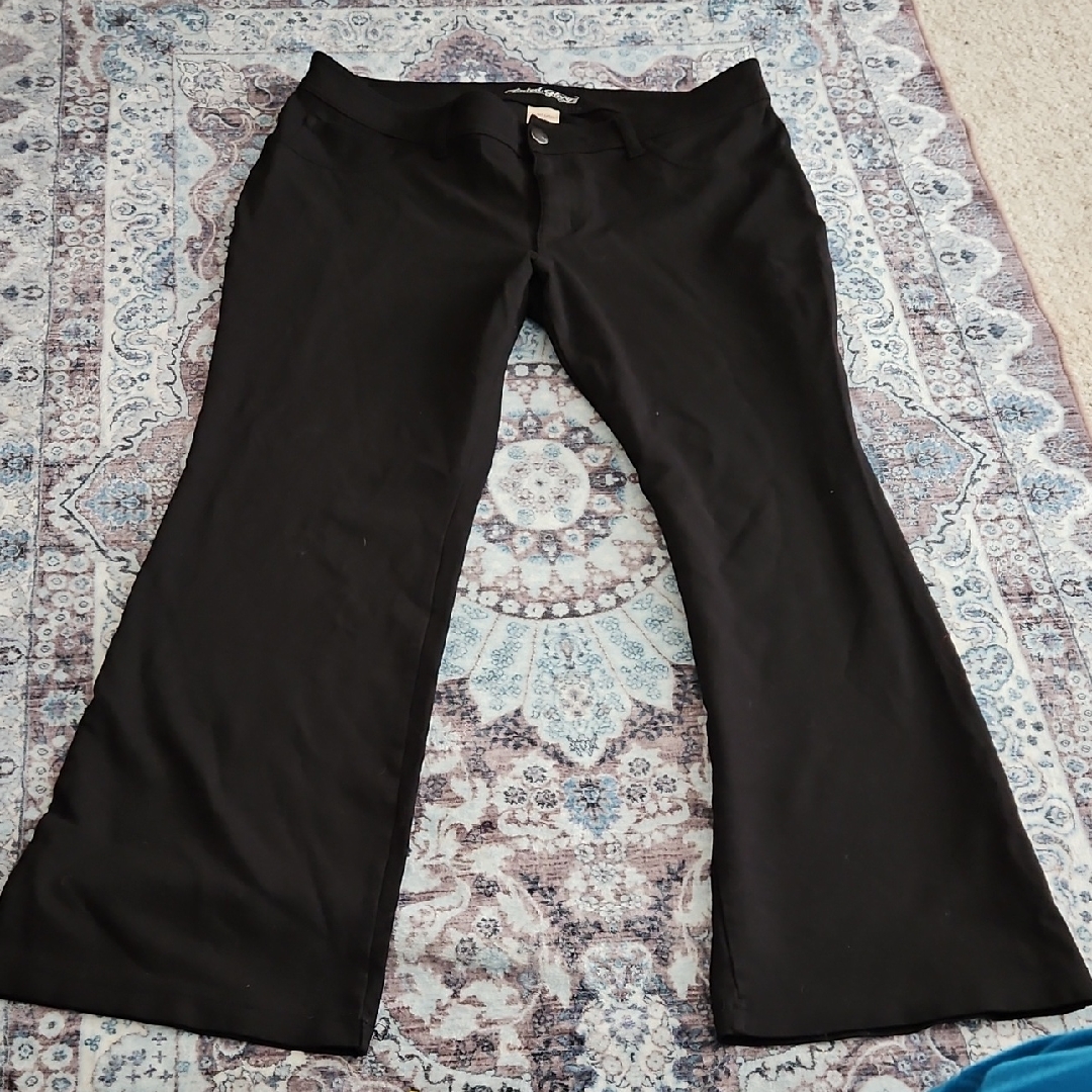 Faded Glory Women's Classic Black Flare Pants